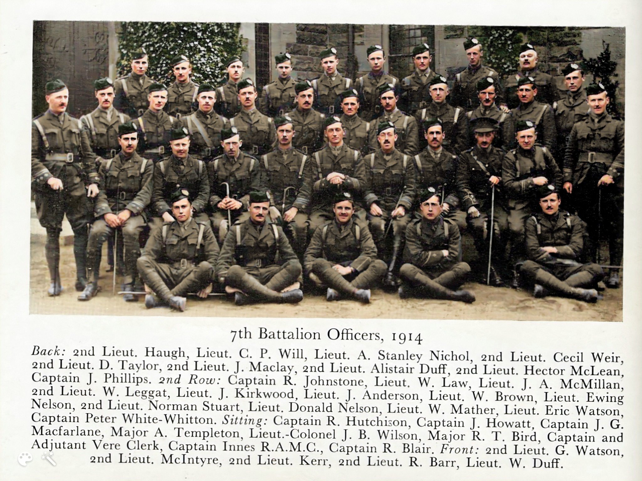 7th Bn Officers 1941.jpg (576468 bytes)