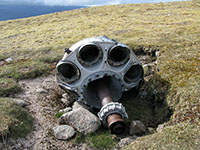 Canberra jet engine on Carn an t-Sagairt Mor