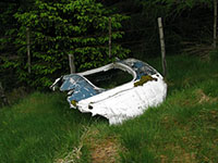 Remains of a Vickers Viking on Ben More