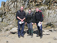 Martin, Kate & I on the summit of Snowdon