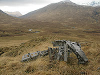 Wellington wreckage in upper Glen Affric