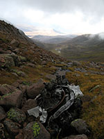 The two engines from the Airspeed Oxford in upper Coire Beanaidh on Braeriach