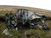 A section of the Vikings wing and engine near the summit of Irish Law