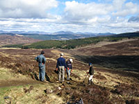 JMT volunteer work party carrying out path repair work on Schiehallion