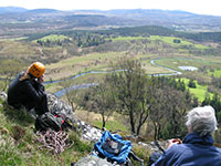 On the Creag Dhubh crags above the river Spey