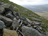 Mosquito wreckage on Cranstackie