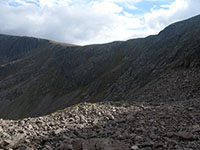 Rock ridge feature in Garbh Choire Mòr